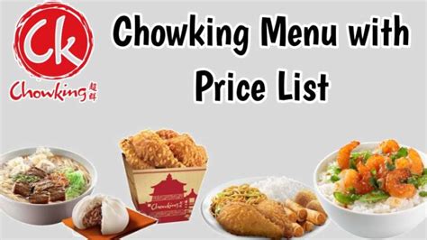 chowking menu 2024 price list|Fast Food in the Philippines .